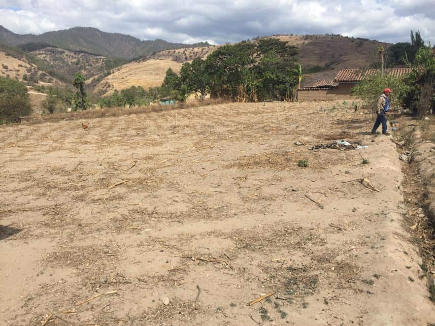 Dried dirt field in Guatemala